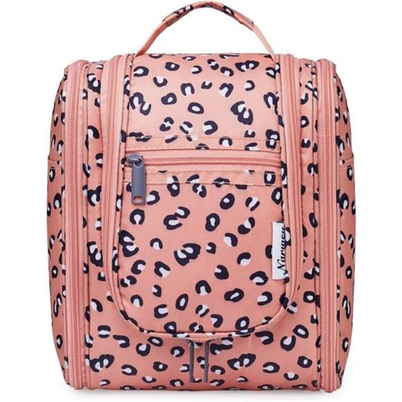 Hanging Travel Toiletry Bag Cosmetic Make up Organizer for Women Pink Cute - Picture 1 of 6